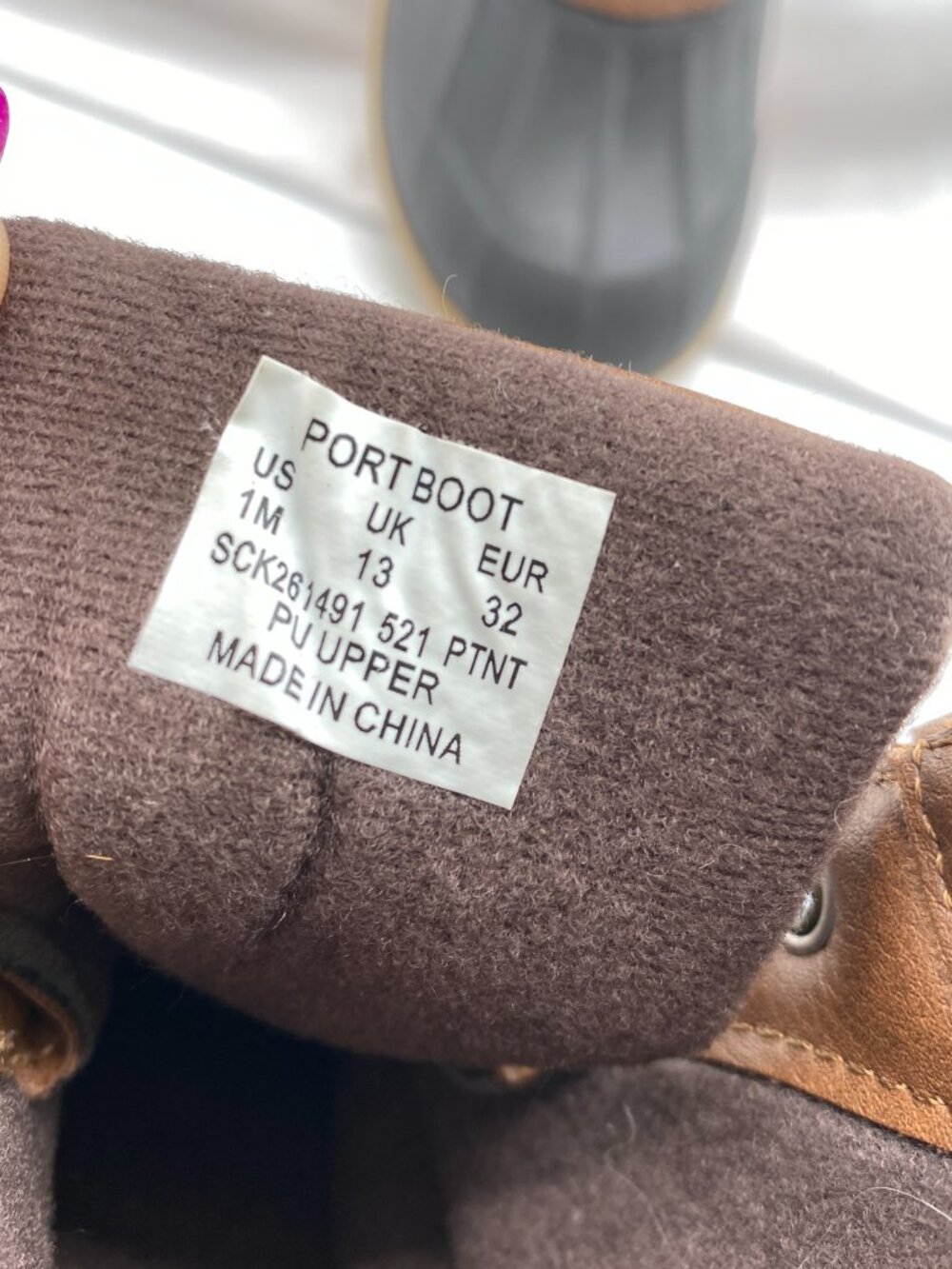 Sperry Port Duck Boots Toddler Size 1 Tan Brown Waterproof Rain Boots - Picture 2 of 7